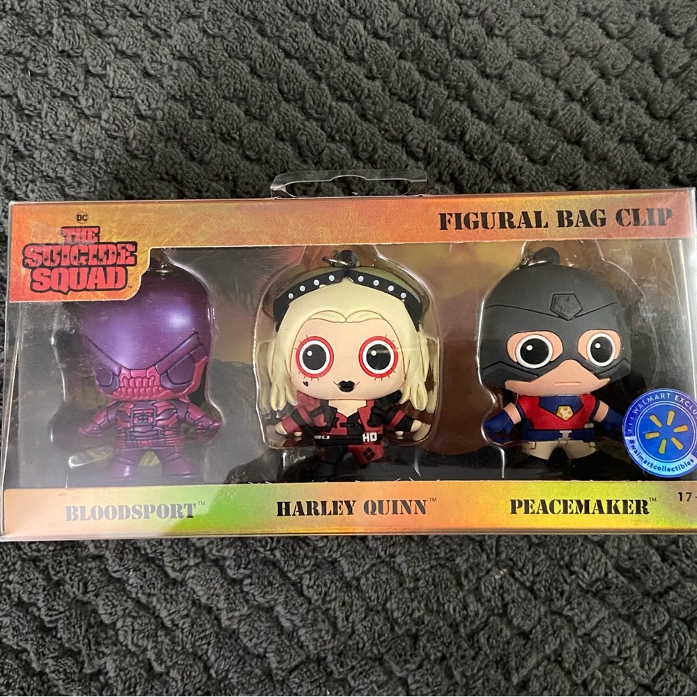 The Suicide Squad Figural Bag Clip Set, 3 Pack ~ NEW